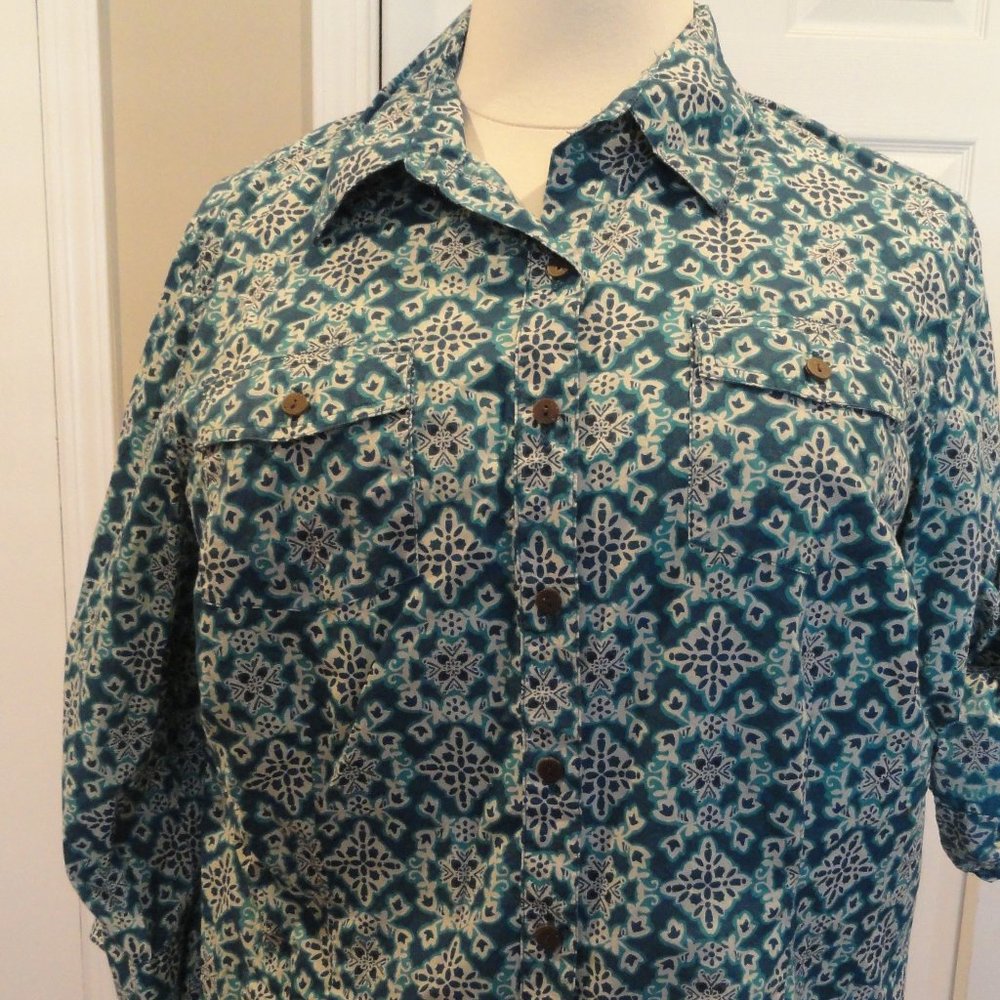 Chart Club Print Blouse 18W
